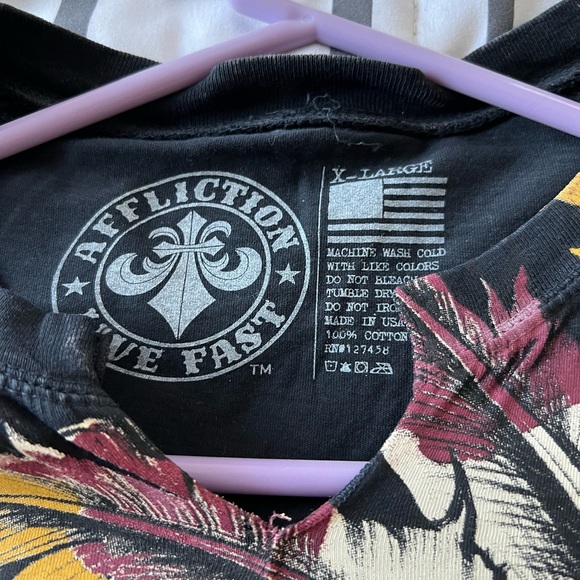 Men’s xl short sleeve affliction T-shirt - Picture 3 of 3